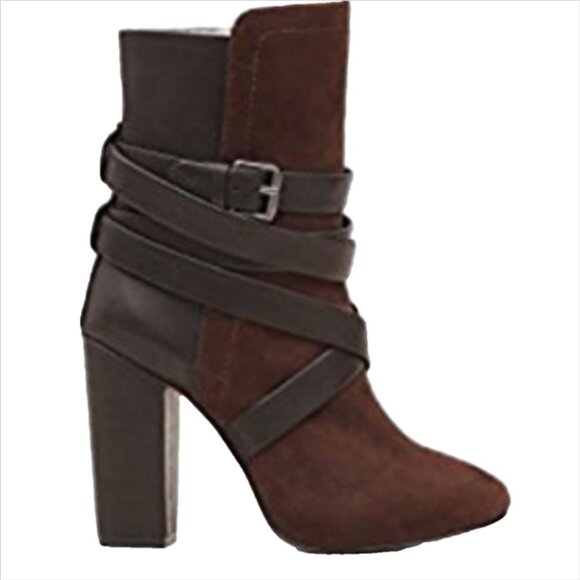NWOB Pour La Victoire Bionda Ebony Brown Kid Suede Leather Boots